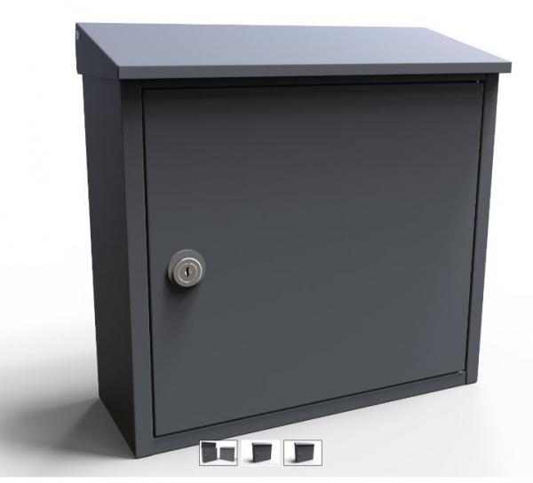 Allux 400 Briefkasten in anthrazit mit Euroschloß